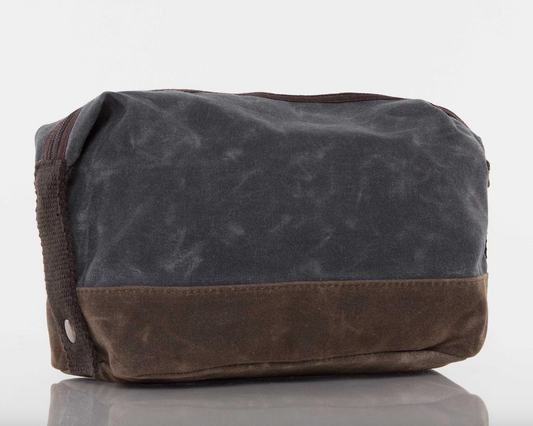 Waxed Dopp Kit in Slate