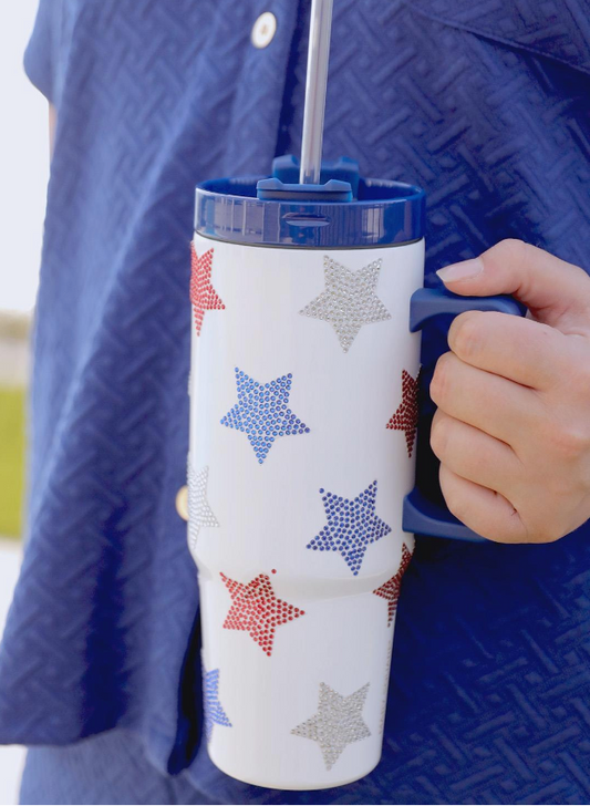 30oz Rhinestone Star Tumbler