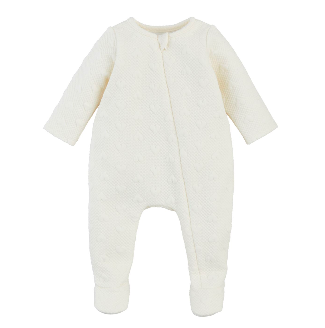 Quilted Heart Sleeper in Ivory