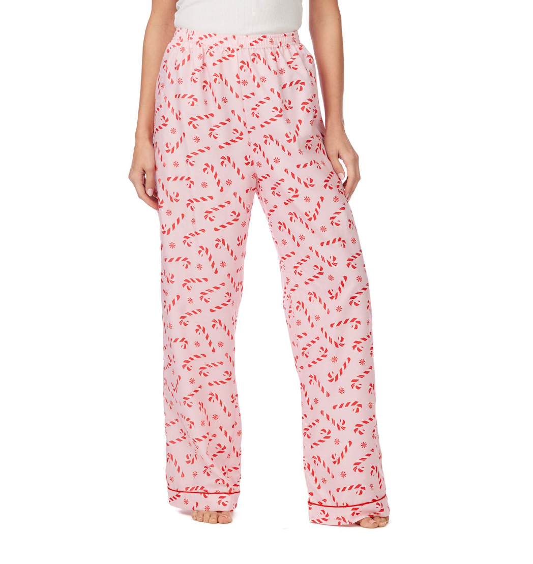 Pink Candy Cane Pajama Pants