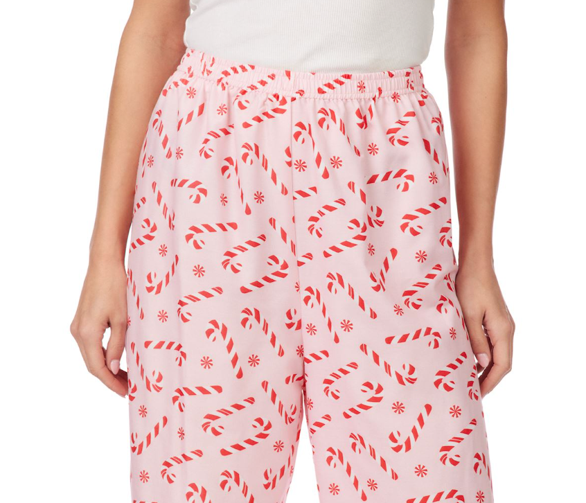 Pink Candy Cane Pajama Pants