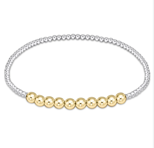 CLASSIC BEADED BLISS 2MM BEAD BRACELET - 4MM - MIXED METAL