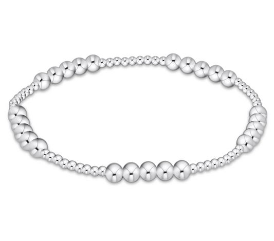 CLASSIC BLISSFUL PATTERN 2MM BEAD BRACELET - 4MM STERLING