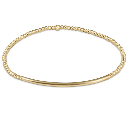 CLASSIC GOLD 2MM BEAD BRACELET - BLISS BAR GOLD