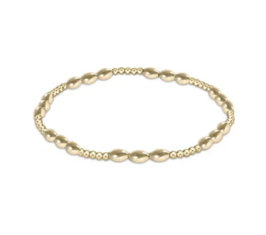 HARMONY JOY PATTERN 2MM BEAD BRACELET - GOLD
