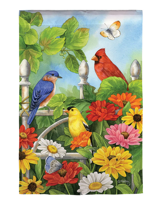 Jewels of Summer Garden Suede Flag