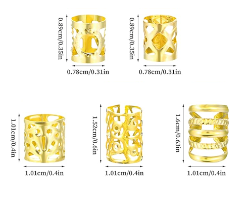 Gold Bead Spacer with Design