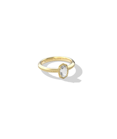Mini Elyse Luxe Band Gold Ring