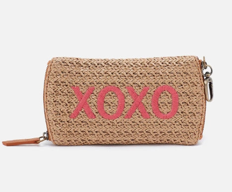 Spark Double Eyeglass Case in Meadow Woven Straw