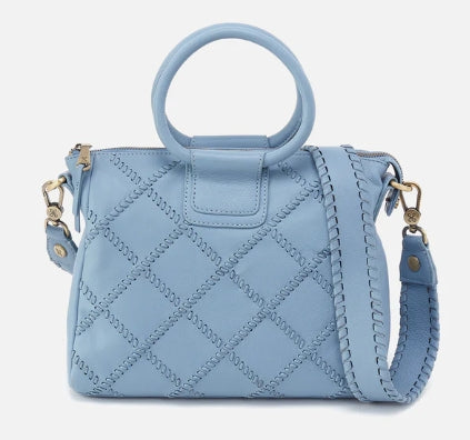 Sheila Medium Satchel in Cloud Leather Bluebell