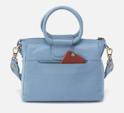 Sheila Medium Satchel in Cloud Leather Bluebell