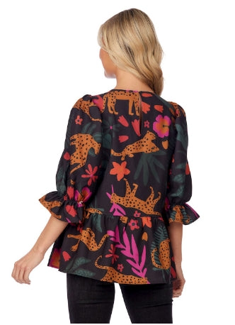 Pierce Jungle Flounce Top