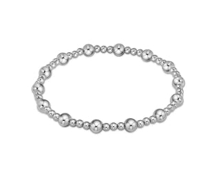 Classic Sincerity Pattern 5mm Bead Bracelet Sterling Silver