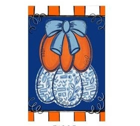 Chinoiserie Pumpkin Stack Garden Flag