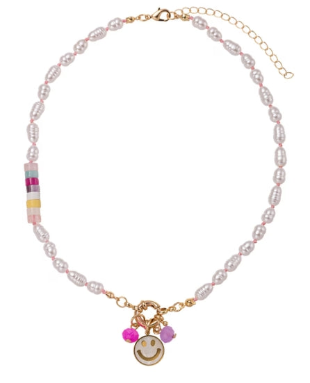Kids Pearl Beaded Charm Necklace