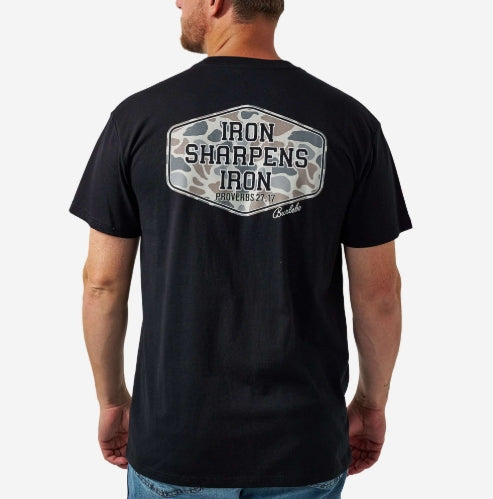 SHORT SLEEVE TEE - IRON SHARPENS IRON - BLACK