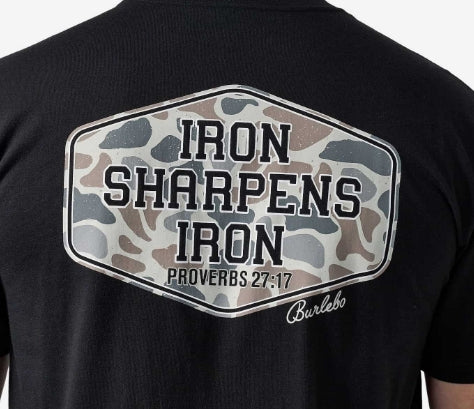 SHORT SLEEVE TEE - IRON SHARPENS IRON - BLACK