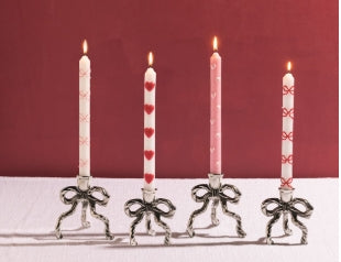 Bow/Heart Taper Candle