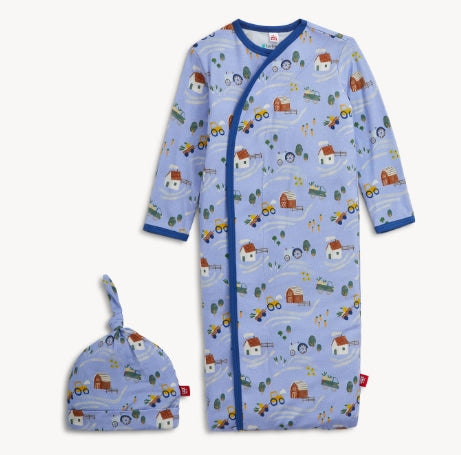 Farm To Cradle Modal Gown + Hat Set