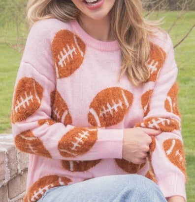 Fuzzy Football Sweater