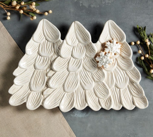 White Christmas Tree Platter