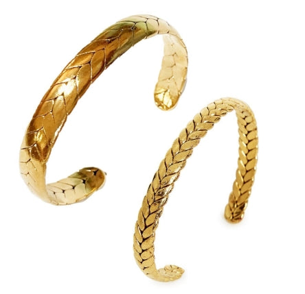 Braided Embossed Cuff Bracelet