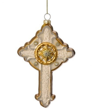 6.5" Glass Jewel Cross Ornament