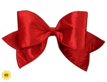 24" Outdoor Velvet UV Red Bow