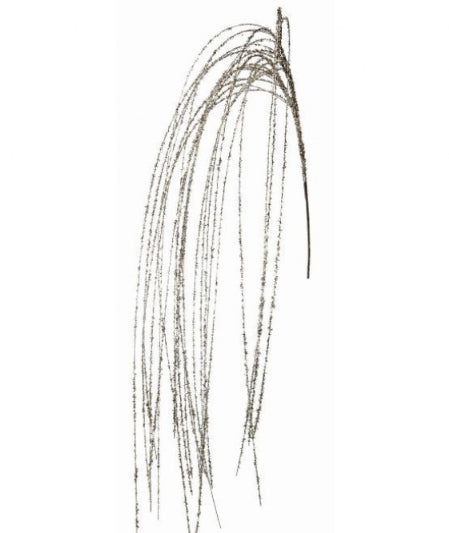46" Tinsel Glittered Rain Spray Champagne