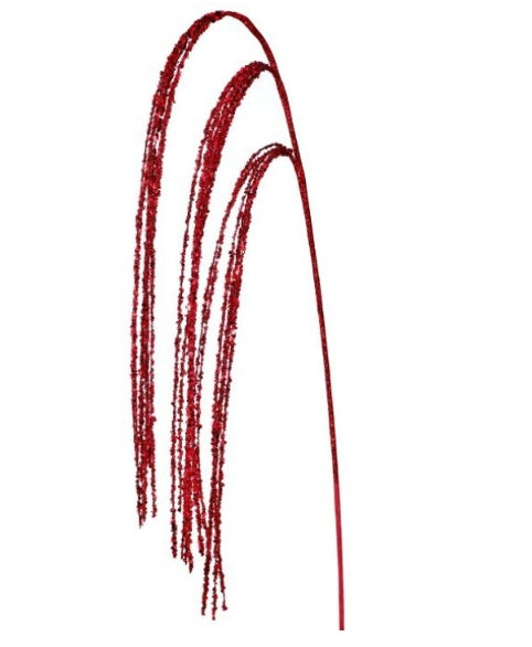 45" Sequin Beaded Rain Spray Red