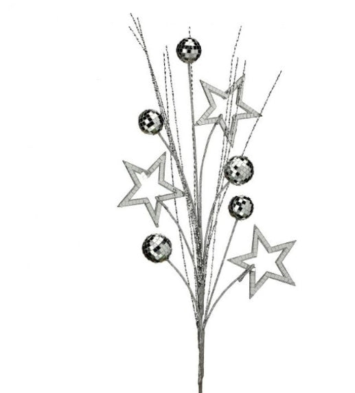 28" MIRRORED OPEN STAR W/BALL SPRAY