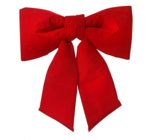 24" WIRED OUTDOOR PADDED VELVET BOW UV-RESIST