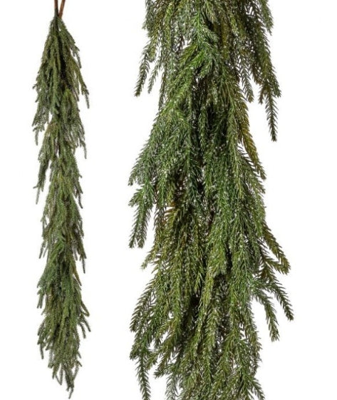 48" Iced Garden Norfolk Pine Garland
