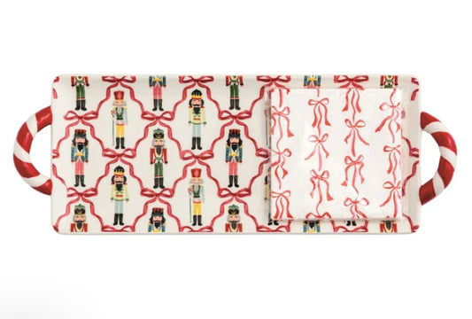 Nutcracker Hostess Tray Set