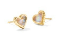 FRAMED ARI HEART STUD EARRINGS