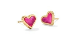 FRAMED ARI HEART STUD EARRINGS