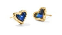 FRAMED ARI HEART STUD EARRINGS