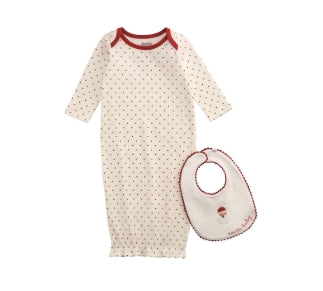 Santa Baby Gown & Bib Set