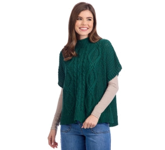 Claude Cable Knit Sweater in Green