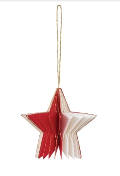 3-1/2"H Paper Folding Honeycomb Star Ornament