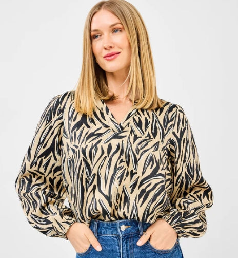 Kayla City Limits Top in Tan