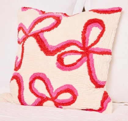 Square Pillow Whimsical Bows