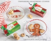Gingerbread Gourmet Cookie Plate Set with Cookies
