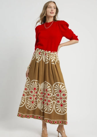 Mix Boho Print Wide Leg Palazzo Pants