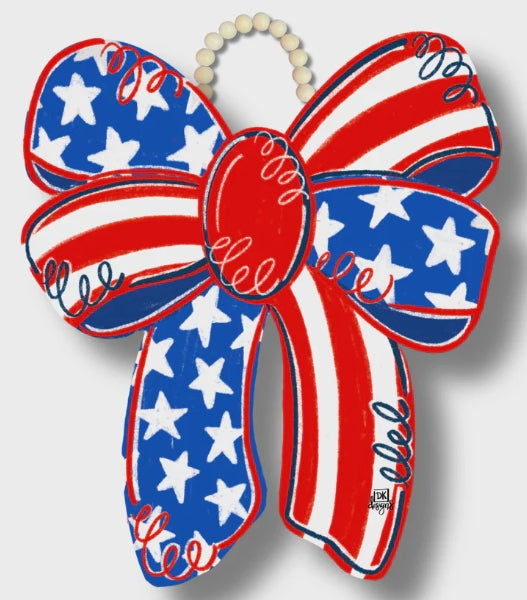 Patriotic Bow Door Hanger