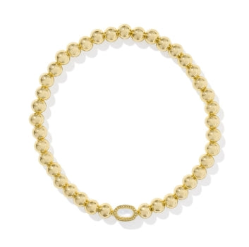 MINI ELAINA STRETCH BRACELET GOLD IVORY MOTHER OF PEARL