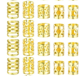 Gold Bead Spacer with Design