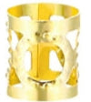 Gold Bead Spacer with Design