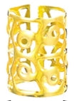 Gold Bead Spacer with Design