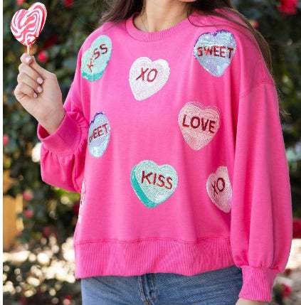 Millie Candy Hearts Sweatshirt